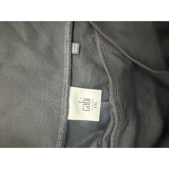 Cabi Snap Crop black snap button side pull on high waist pants size XXL #5867 - Picture 3 of 9